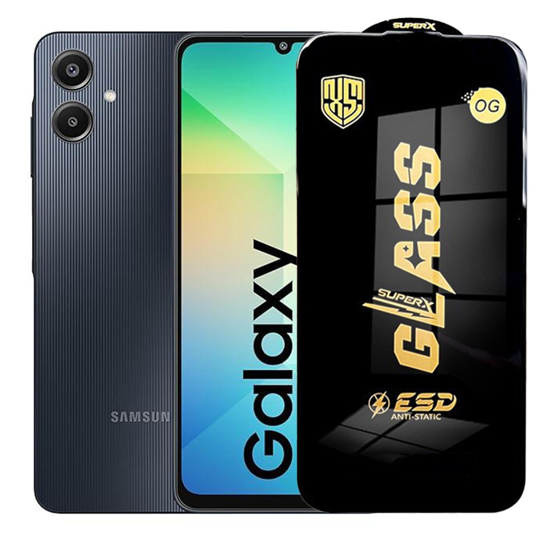 Folie de Sticla pentru Samsung Galaxy A06, Flippy, Sticla Securizata ESD Antistatica, Super-X Privacy OG, cu Margini Negre, Rezistenta la Zgirieturi, 0.35 mm, Transparent