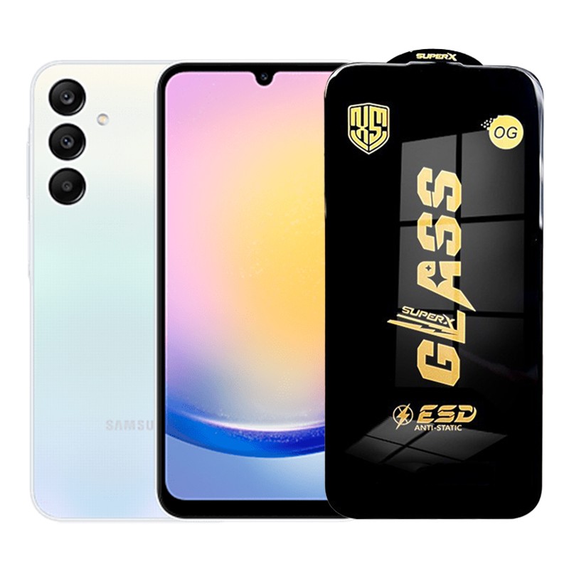 Folie de Protectie pentru Samsung Galaxy A25, Flippy, Sticla Securizata ESD, Margini Negre, Rezistenta la Zgirieturi, Antistatica, 0.35 mm, Transparenta