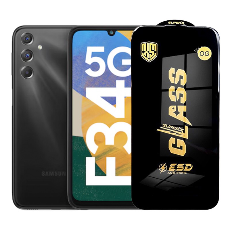 Folie de Protectie pentru Samsung Galaxy F34, Flippy, Sticla Securizata ESD, Margini Negre, Rezistenta la Zgirieturi, Antistatica, 0.35 mm, Transparenta
