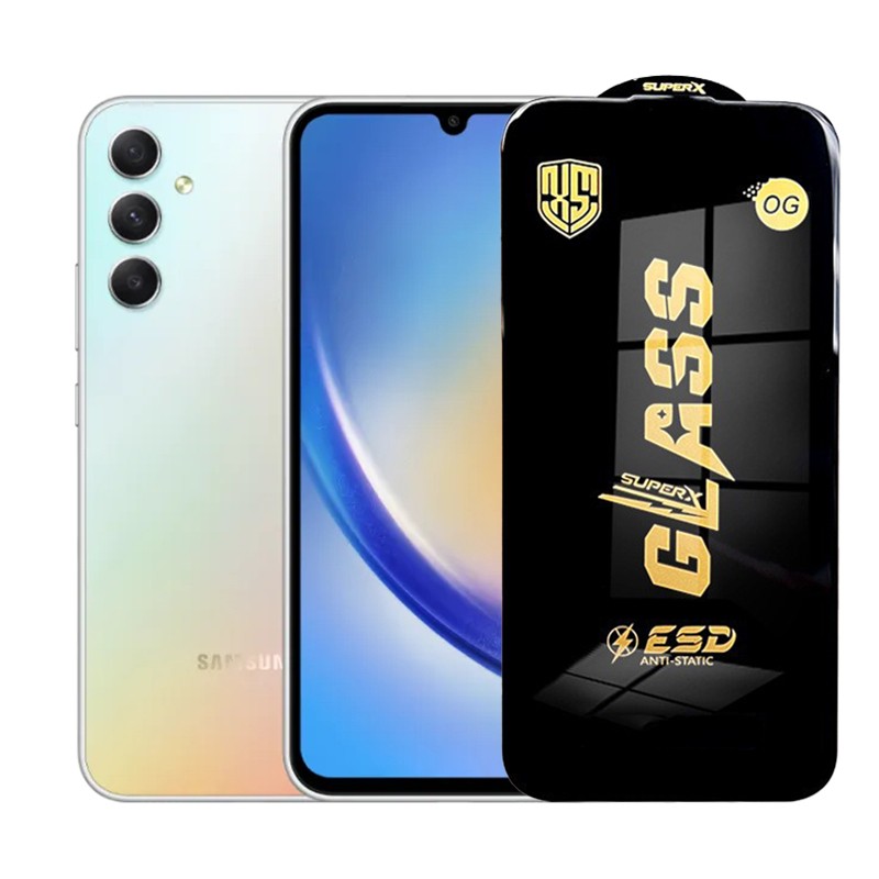 Folie de Protectie pentru Samsung Galaxy A34, Flippy, Sticla Securizata ESD, Margini Negre, Rezistenta la Zgirieturi, Antistatica, 0.35 mm, Transparenta