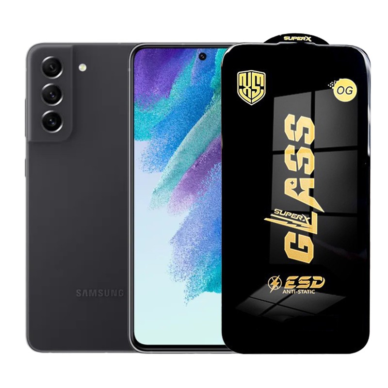 Folie de Protectie pentru Samsung Galaxy S21 FE, Flippy, Sticla Securizata ESD, Margini Negre, Rezistenta la Zgirieturi, Antistatica, 0.35 mm, Transparenta