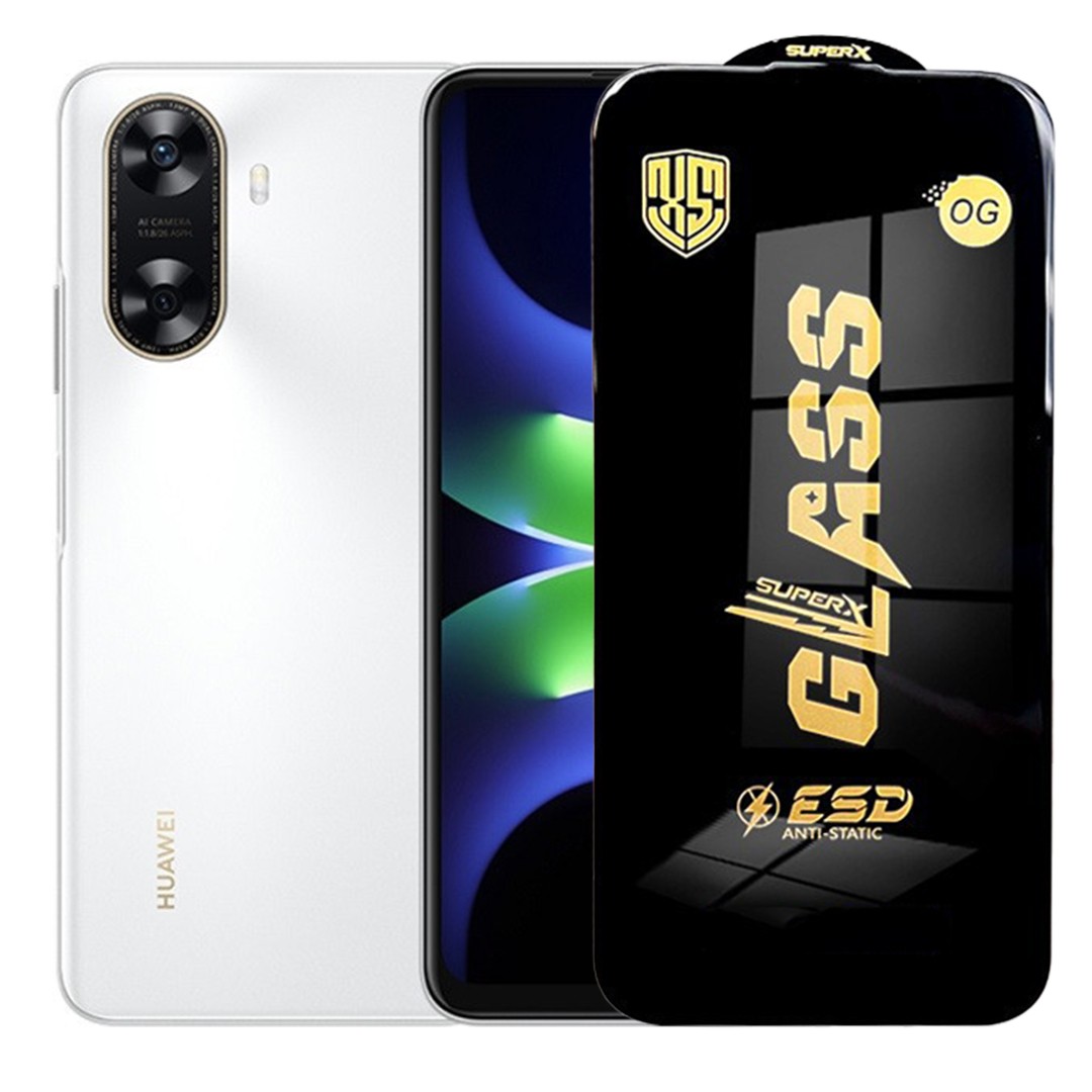 Folie de Sticla pentru Huawei Enjoy 70z, Flippy, Sticla Securizata ESD Antistatica, Super-X Privacy OG, cu Margini Negre, Rezistenta la Zgirieturi, 0.35 mm, Transparenta