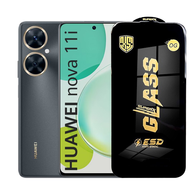 Folie de Protectie pentru Huawei Nova 11 i, Flippy, Sticla Securizata ESD, Margini Negre, Rezistenta la Zgirieturi, Antistatica, 0.35 mm, Transparenta