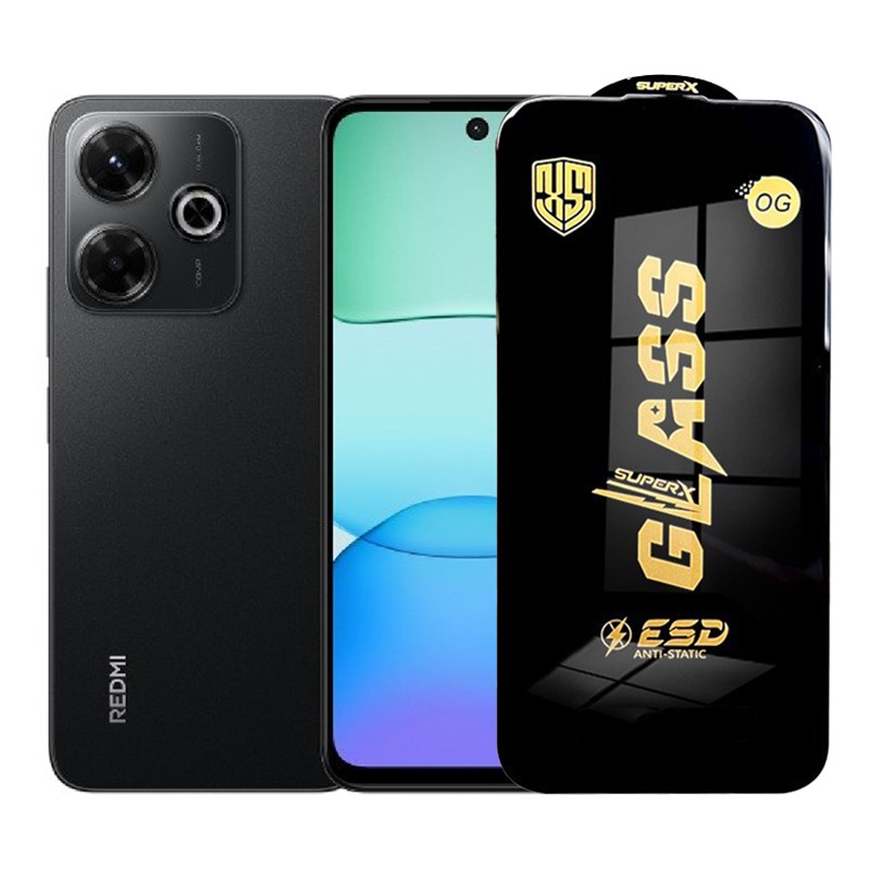 Folie de Protectie pentru Xiaomi Redmi 13x, Flippy, Sticla Securizata ESD, Margini Negre, Rezistenta la Zgirieturi, Antistatica, 0.35 mm, Transparenta