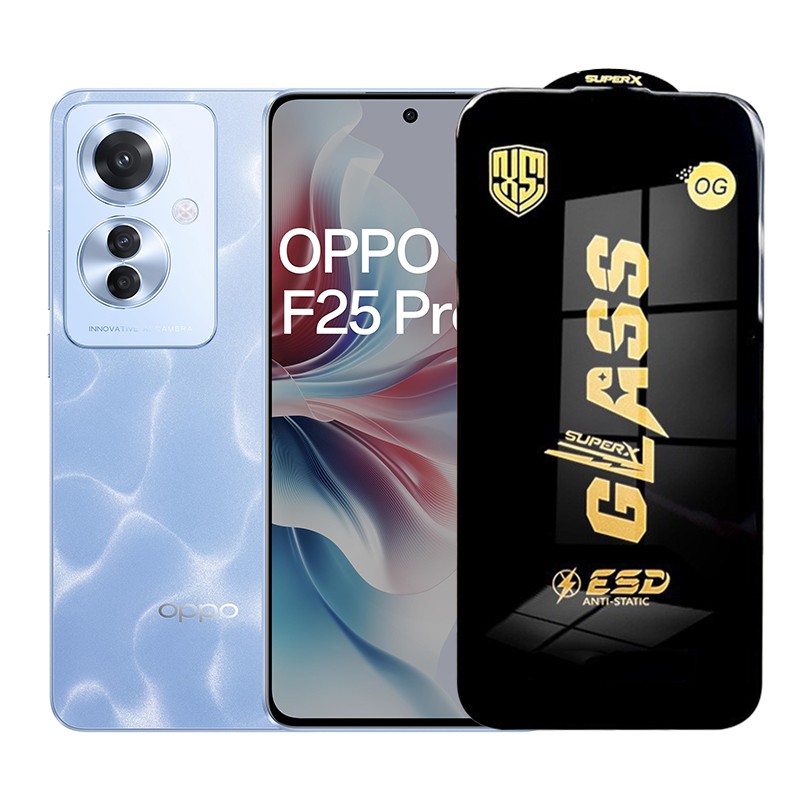 Folie de Protectie pentru Oppo F25 Pro, Flippy, Sticla Securizata ESD, Margini Negre, Rezistenta la Zgirieturi, Antistatica, 0.35 mm, Transparenta