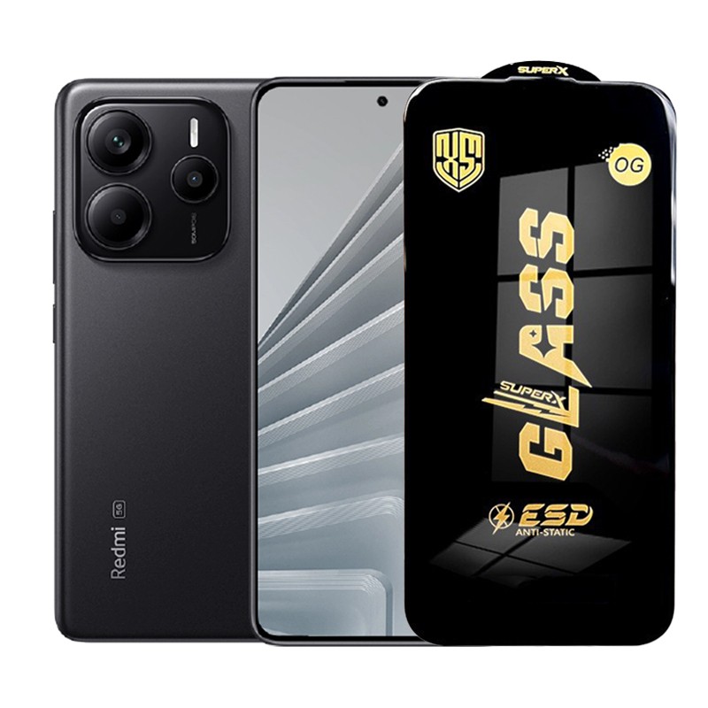 Folie de Protectie pentru Xiaomi Redmi Note 14, Flippy, Sticla Securizata ESD, Margini Negre, Rezistenta la Zgirieturi, Antistatica, 0.35 mm, Transparenta