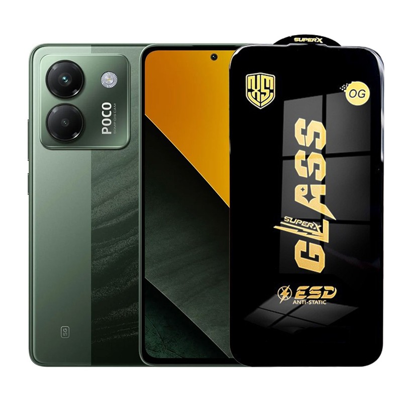 Folie de Protectie pentru Xiaomi Poco M7 Pro, Flippy, Sticla Securizata ESD, Margini Negre, Rezistenta la Zgirieturi, Antistatica, 0.35 mm, Transparenta
