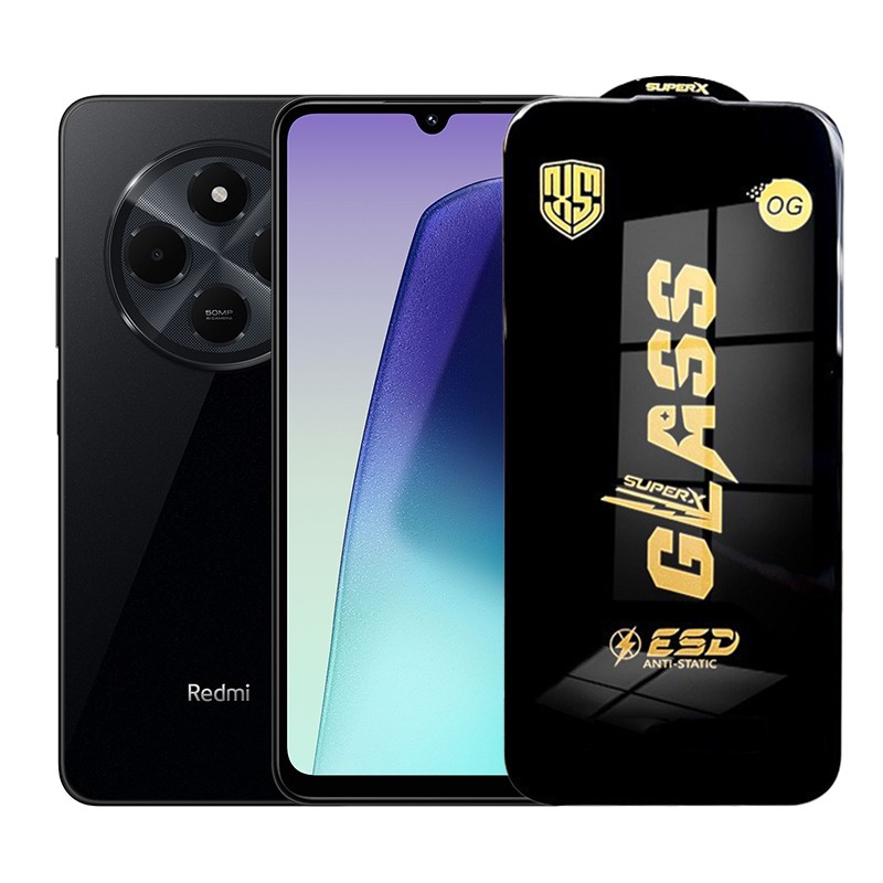 Folie de Protectie pentru Xiaomi Redmi 14C, Flippy, Sticla Securizata ESD, Margini Negre, Rezistenta la Zgirieturi, Antistatica, 0.35 mm, Transparenta
