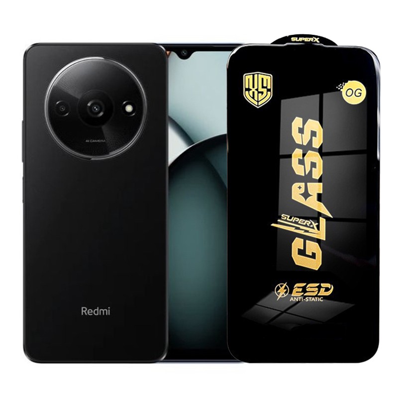 Folie de Protectie pentru Xiaomi Redmi A3x, Flippy, Sticla Securizata ESD, Margini Negre, Rezistenta la Zgirieturi, Antistatica, 0.35 mm, Transparenta