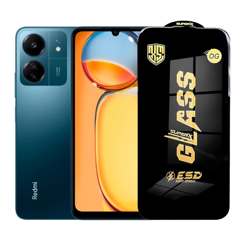 Folie de Protectie pentru Xiaomi Redmi 13C, Flippy, Sticla Securizata ESD, Margini Negre, Rezistenta la Zgirieturi, Antistatica, 0.35 mm, Transparenta