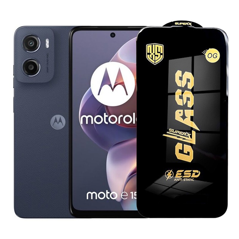 Folie de Protectie pentru Motorola Moto E15, Flippy, Sticla Securizata ESD, Margini Negre, Rezistenta la Zgirieturi, Antistatica, 0.35 mm, Transparenta