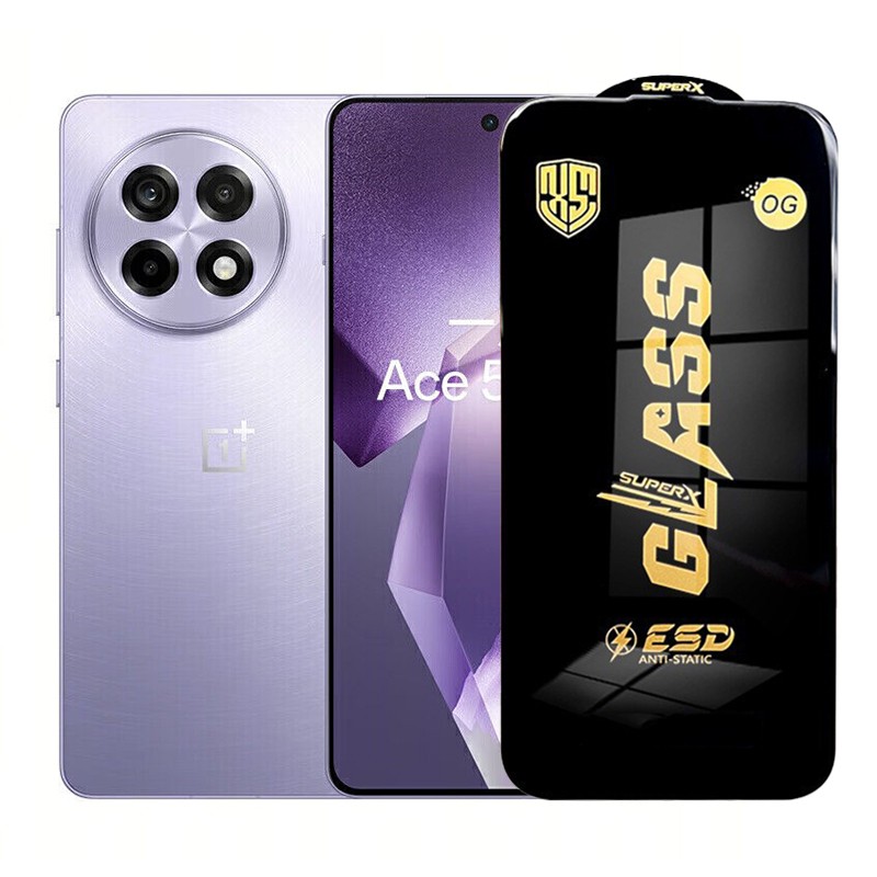 Folie de Protectie pentru OnePlus Ace 5 Pro, Flippy, Sticla Securizata ESD, Margini Negre, Rezistenta la Zgirieturi, Antistatica, 0.35 mm, Transparenta