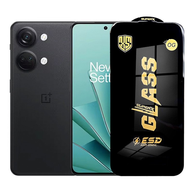 Folie de Protectie pentru OnePlus Ace 2V, Flippy, Sticla Securizata ESD, Margini Negre, Rezistenta la Zgirieturi, Antistatica, 0.35 mm, Transparenta