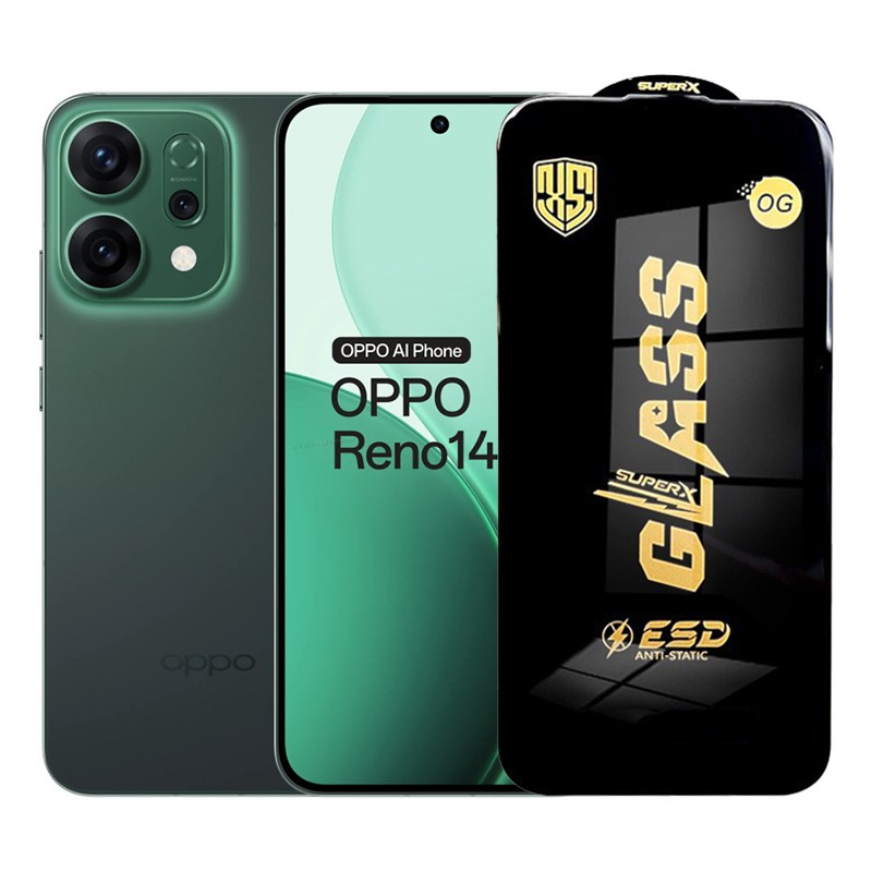 Folie de Protectie pentru Oppo Reno14, Flippy, Sticla Securizata ESD, Margini Negre, Rezistenta la Zgirieturi, Antistatica, 0.35 mm, Transparenta