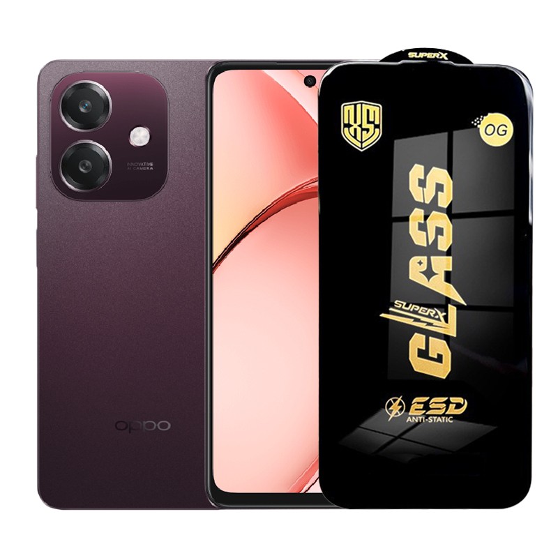 Folie de Protectie pentru Oppo A3, Flippy, Sticla Securizata ESD, Margini Negre, Rezistenta la Zgirieturi, Antistatica, 0.35 mm, Transparenta