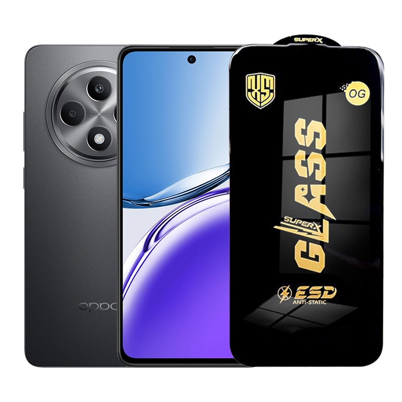 Folie de Protectie pentru Oppo Reno12F, Flippy, Sticla Securizata ESD, Margini Negre, Rezistenta la Zgirieturi, Antistatica, 0.35 mm, Transparenta