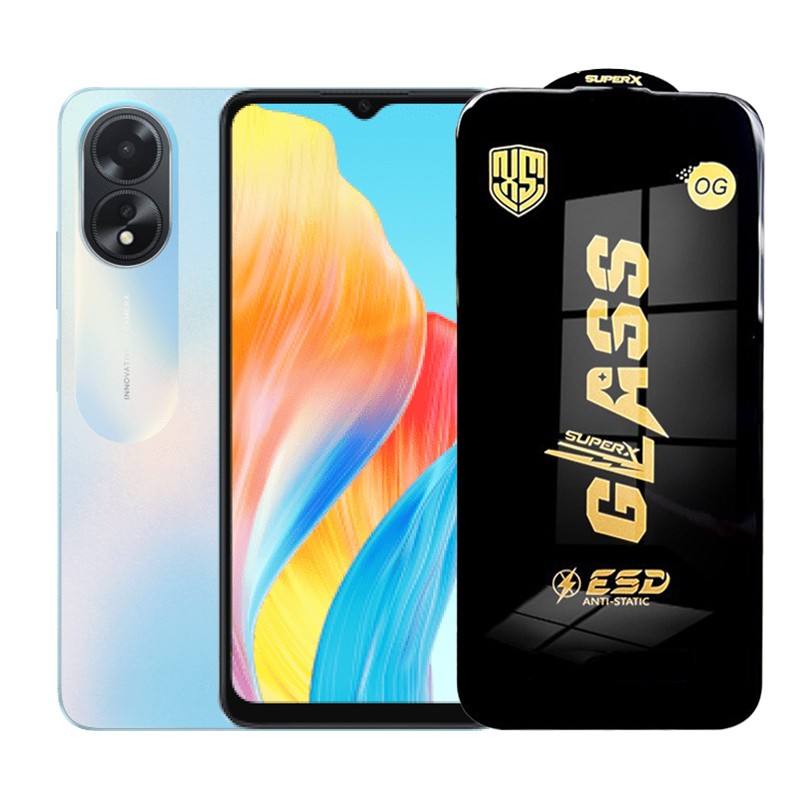 Folie de Protectie pentru Oppo A18, Flippy, Sticla Securizata ESD, Margini Negre, Rezistenta la Zgirieturi, Antistatica, 0.35 mm, Transparenta