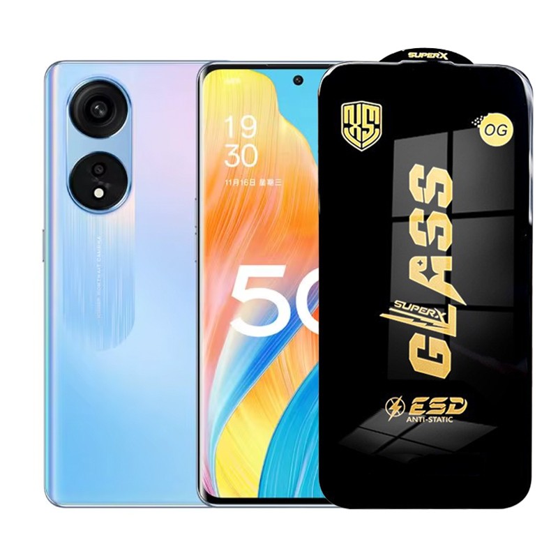Folie de Protectie pentru Oppo A1, Flippy, Sticla Securizata ESD, Margini Negre, Rezistenta la Zgirieturi, Antistatica, 0.35 mm, Transparenta