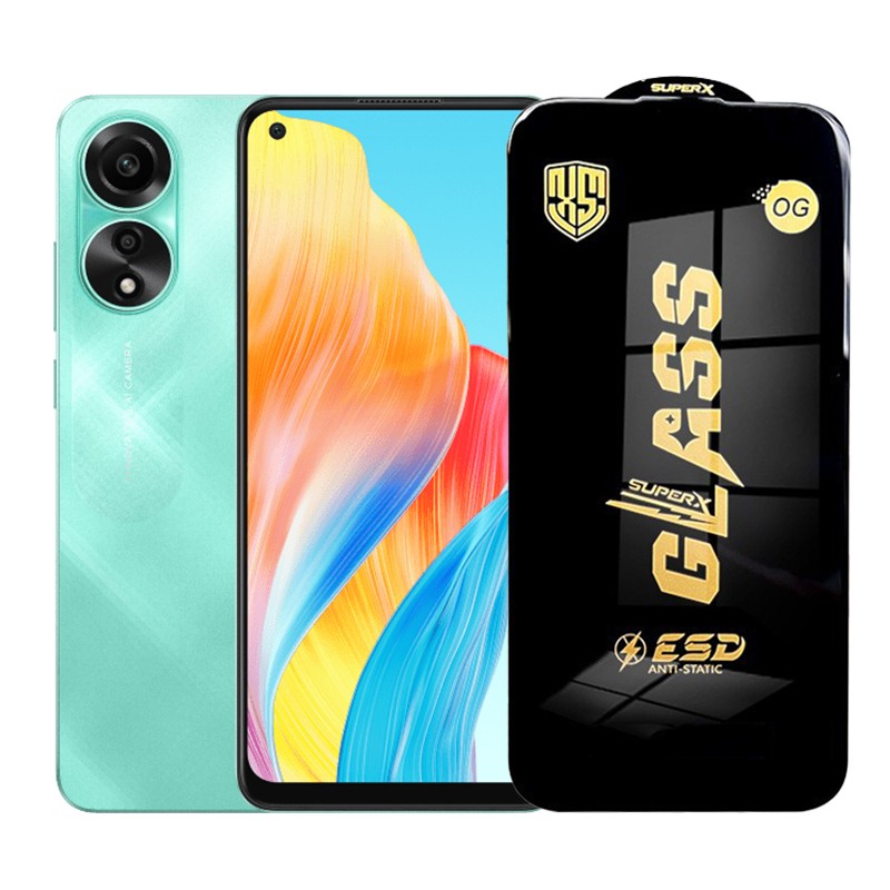 Folie de Protectie pentru Oppo A78, Flippy, Sticla Securizata ESD, Margini Negre, Rezistenta la Zgirieturi, Antistatica, 0.35 mm, Transparenta