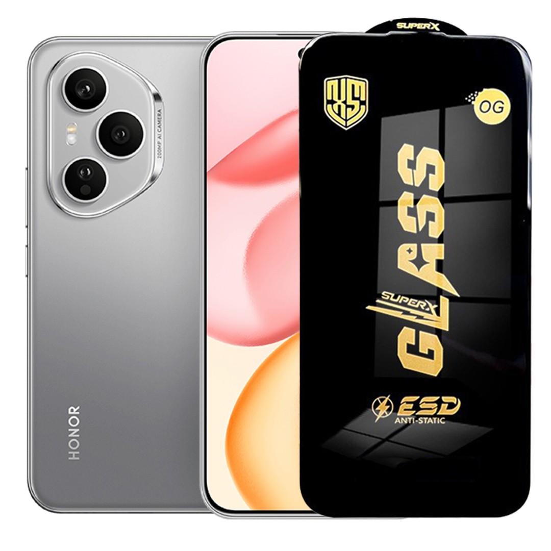 Folie de Sticla pentru Honor 400 Pro, Flippy, Sticla Securizata ESD Antistatica, Super-X Privacy OG, cu Margini Negre, Rezistenta la Zgirieturi, 0.35 mm, Transparenta