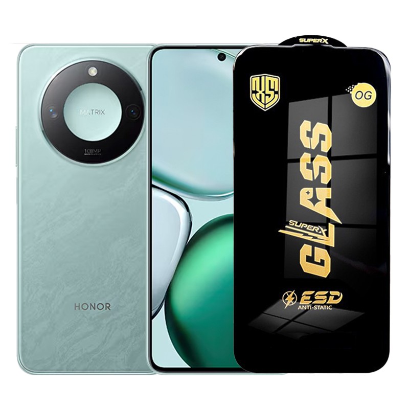 Folie de Protectie pentru Honor X9c Smart, Flippy, Sticla Securizata ESD, Margini Negre, Rezistenta la Zgirieturi, Antistatica, 0.35 mm, Transparenta