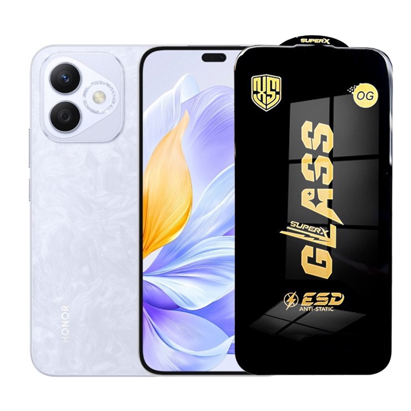 Folie de Protectie pentru Honor X60i, Flippy, Sticla Securizata ESD, Margini Negre, Rezistenta la Zgirieturi, Antistatica, 0.35 mm, Transparenta