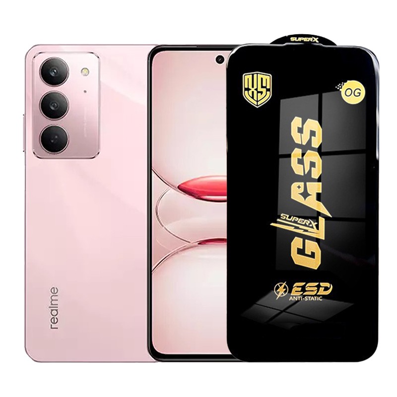 Folie de Protectie pentru Realme C75x, Flippy, Sticla Securizata ESD, Margini Negre, Rezistenta la Zgirieturi, Antistatica, 0.35 mm, Transparenta