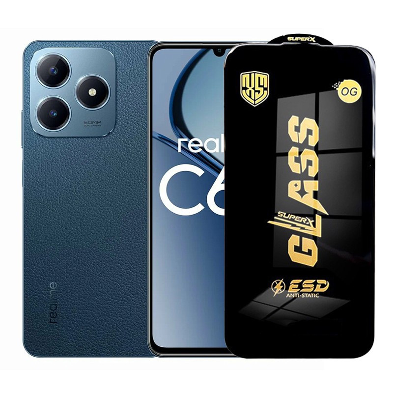Folie de Protectie pentru Realme C63, Flippy, Sticla Securizata ESD, Margini Negre, Rezistenta la Zgirieturi, Antistatica, 0.35 mm, Transparenta