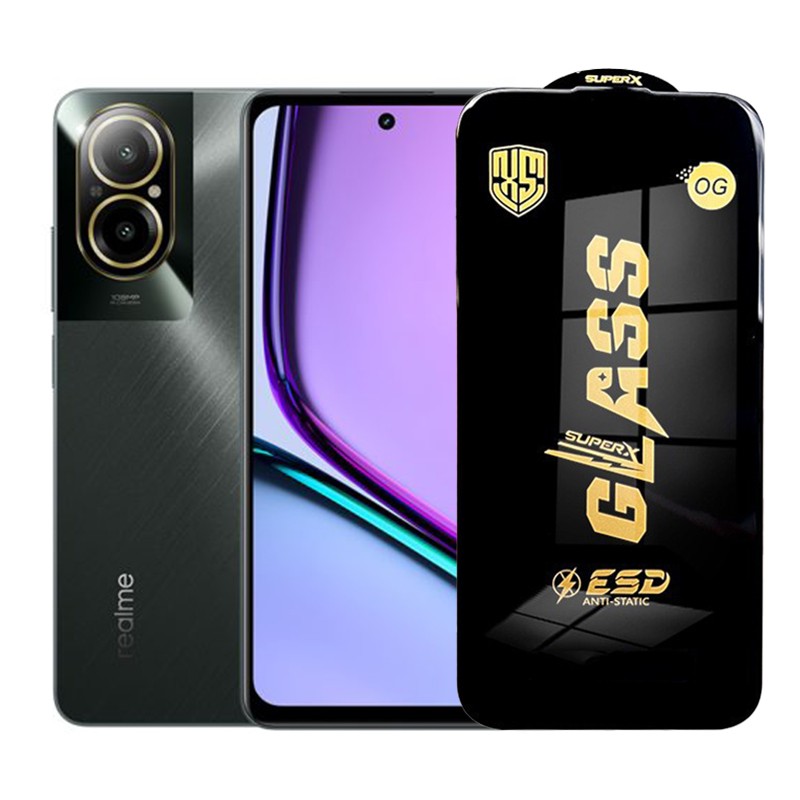 Folie de Protectie pentru Realme C67, Flippy, Sticla Securizata ESD, Margini Negre, Rezistenta la Zgirieturi, Antistatica, 0.35 mm, Transparenta