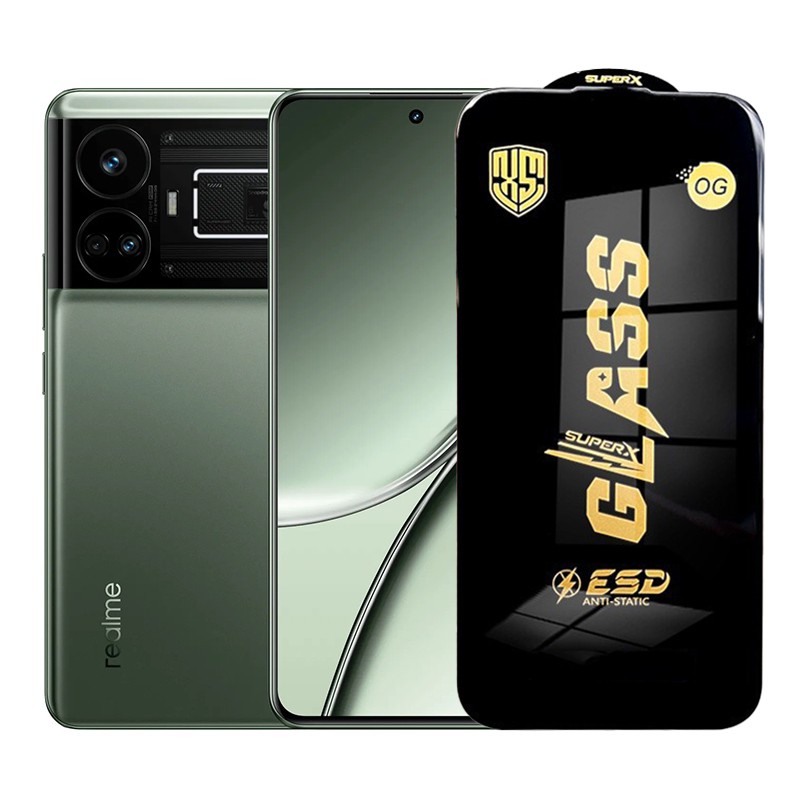 Folie de Protectie pentru Realme GT5, Flippy, Sticla Securizata ESD, Margini Negre, Rezistenta la Zgirieturi, Antistatica, 0.35 mm, Transparenta