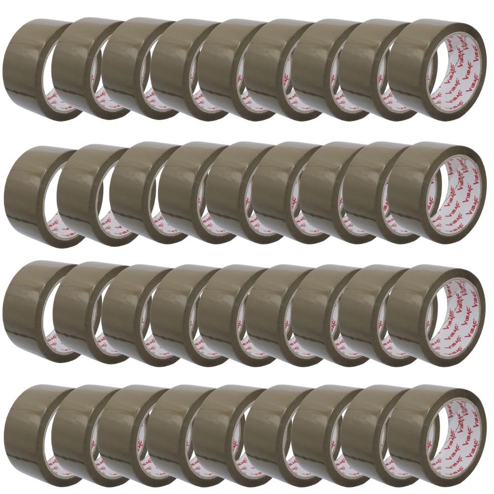 Adezivi si Benzi Adezive - Set 36 Role Banda Adeziva Solvent, Vibac, 48mmx60m, Ambalare, Sigilare, Rezistenta, Maro
