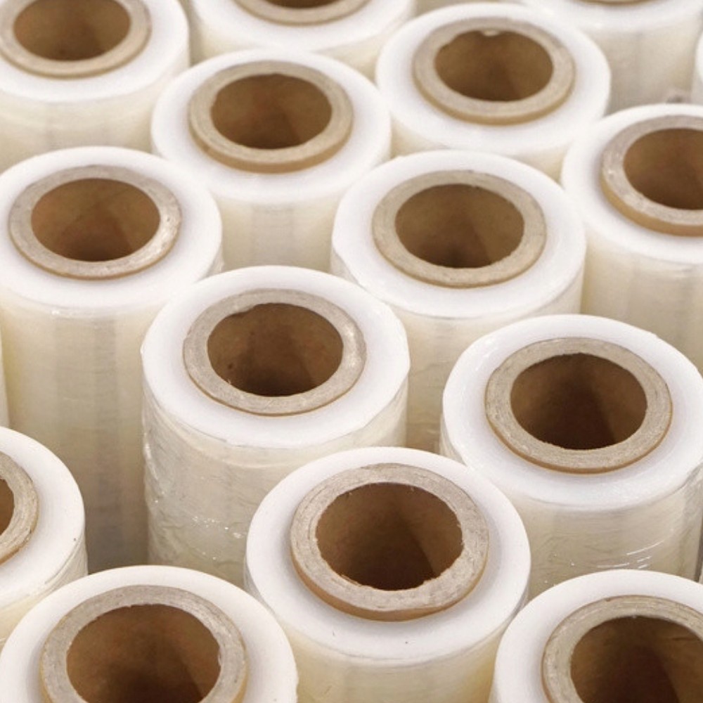 Set 6 Role Folie Stretch Transparenta pentru Uz Manual, 1.5kg/Rola, Tub 300 g, Silentioasa si Rezistenta