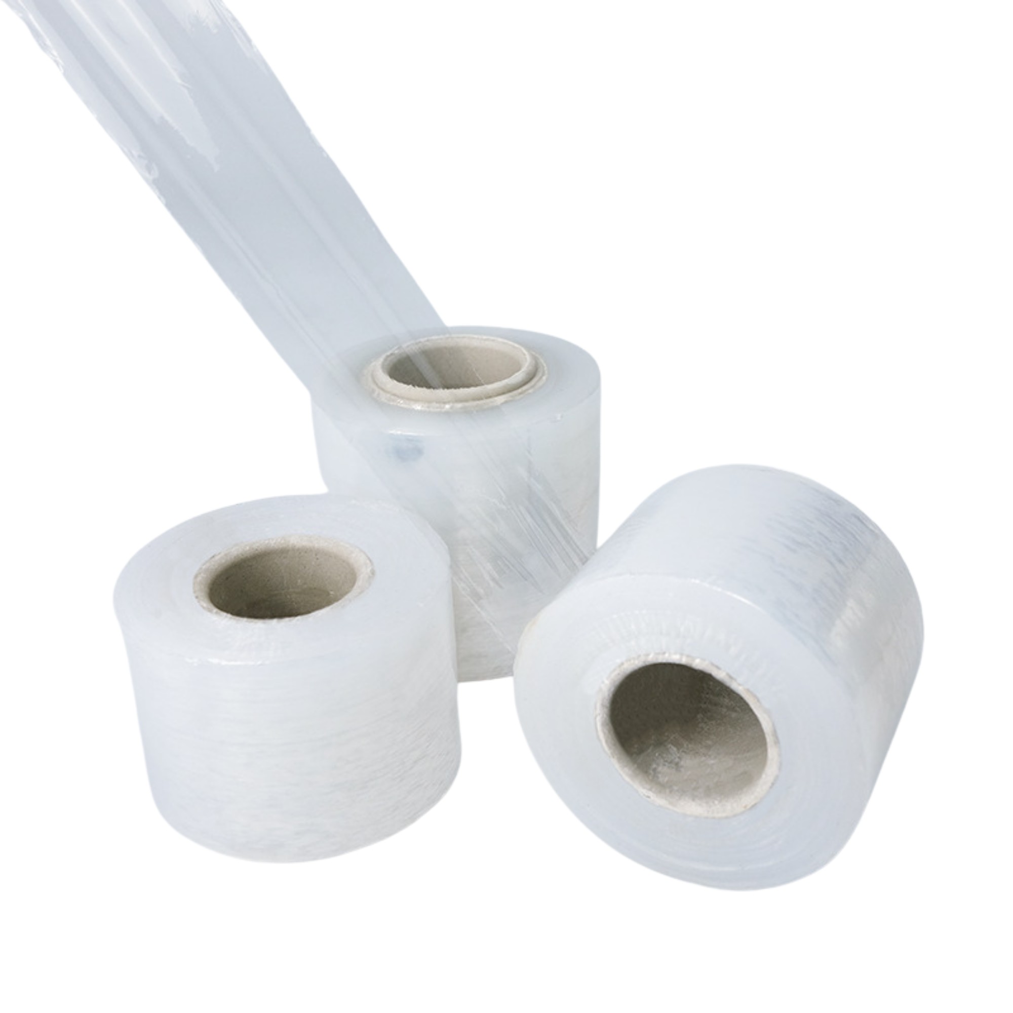 Set 48 Mini Role Folie Stretch Manual, 12.5 cm, 0.38 kg, pentru Ambalat si Impachetat, Transparent