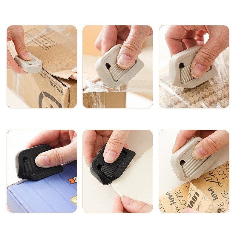 Cutter Portabil, Flippy, din ABS, Magnetic, Lama Ceramica, Autoretractabila, Universal, Alb