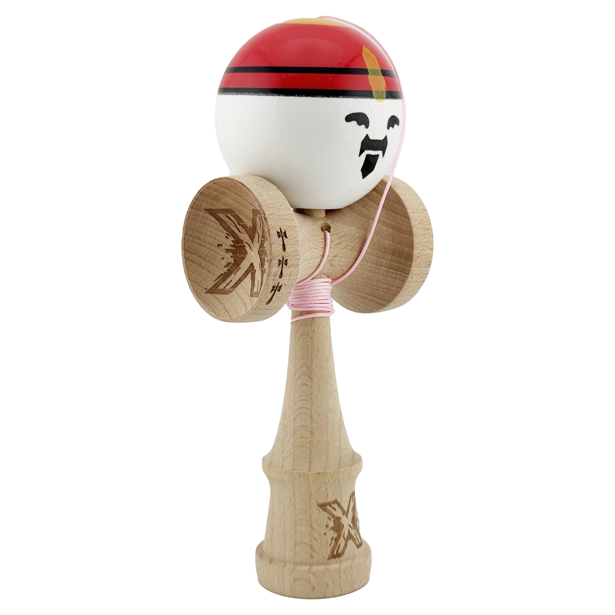 Kendama X Originala, Profesionala, Flippy, Big Cups V2, Model Rege Super Sticky Legendary Cupe Mari, Rulment Metalic cu Ata 55 cm, Maner Maro