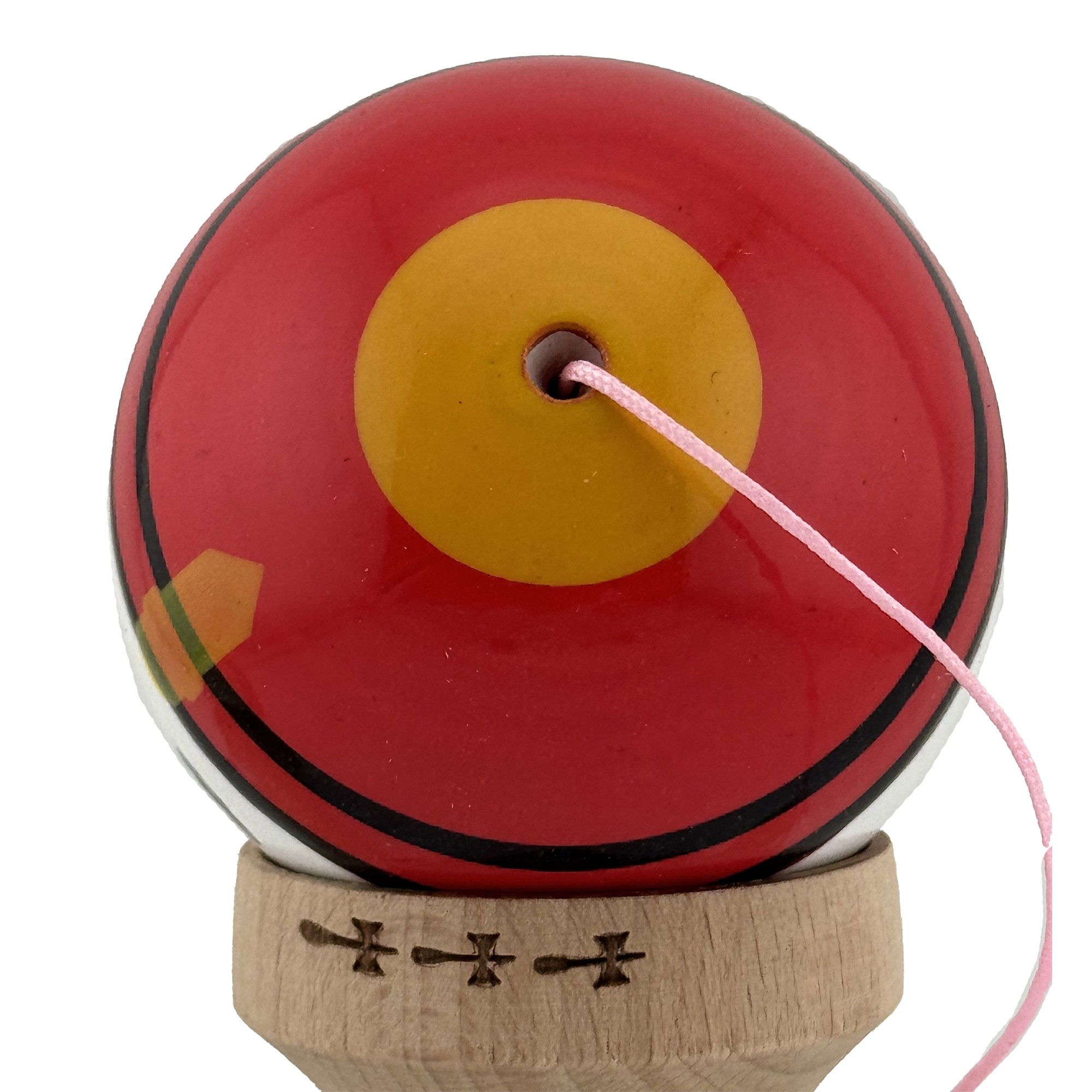 Kendama X Originala, Profesionala, Flippy, Big Cups V2, Model Rege Super Sticky Legendary Cupe Mari, Rulment Metalic cu Ata 55 cm, Maner Maro