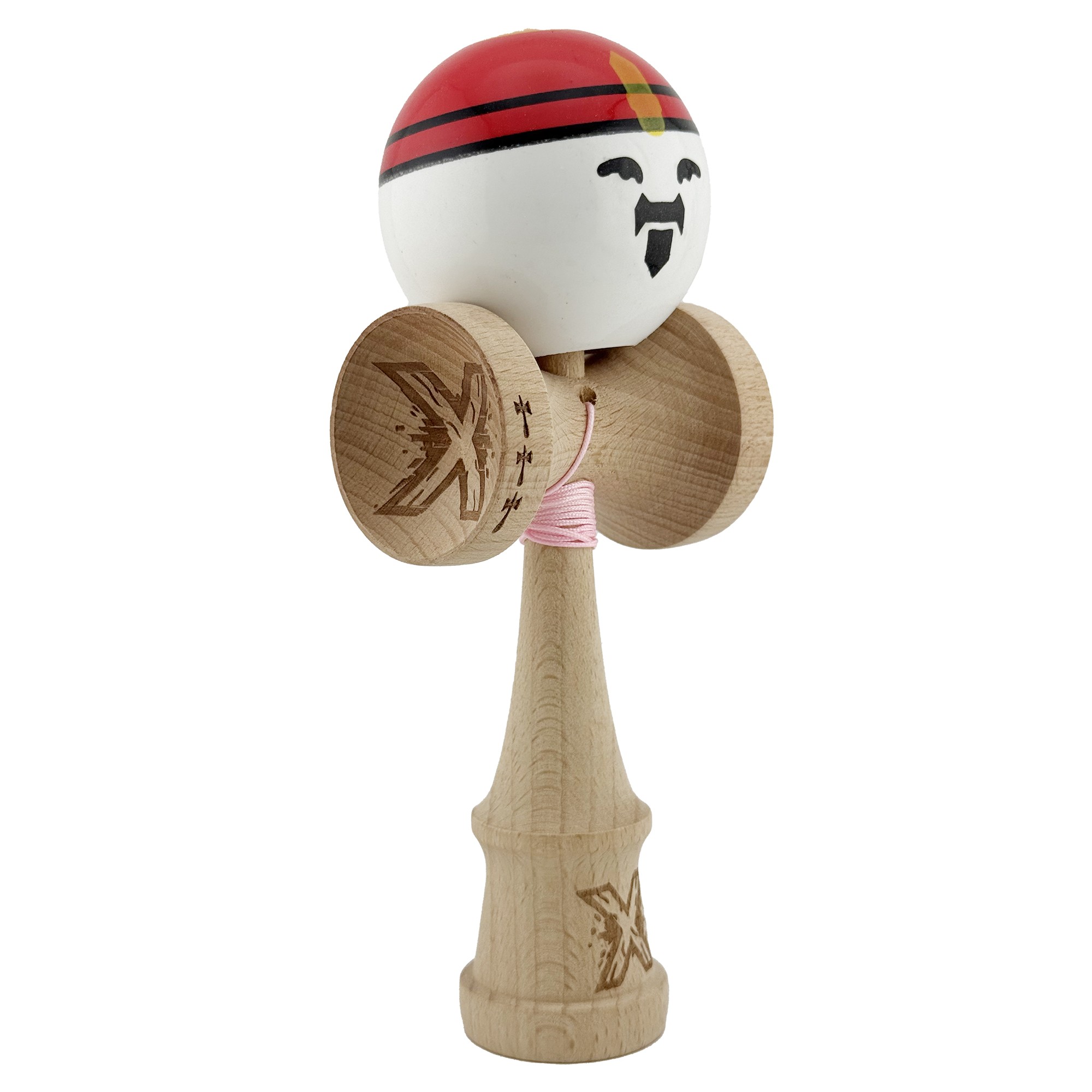 Kendama X Originala, Profesionala, Flippy, Big Cups V2, Model Rege Super Sticky Legendary Cupe Mari, Rulment Metalic cu Ata 55 cm, Maner Maro