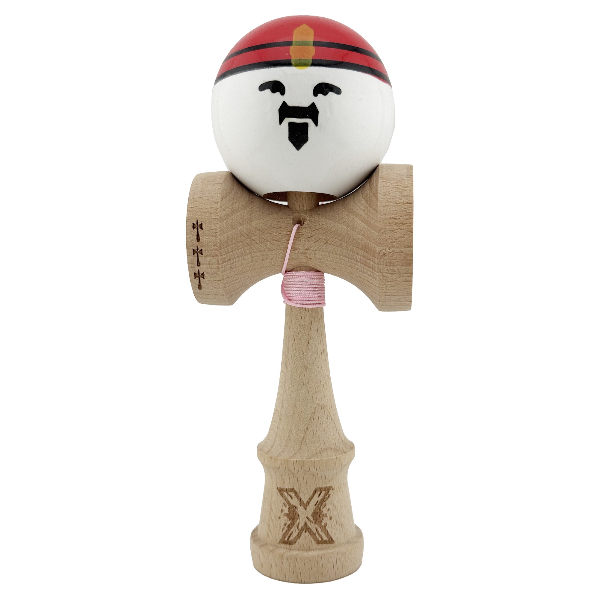 Kendama X Originala, Profesionala, Flippy, Big Cups V2, Model Rege Super Sticky Legendary Cupe Mari, Rulment Metalic cu Ata 55 cm, Maner Maro