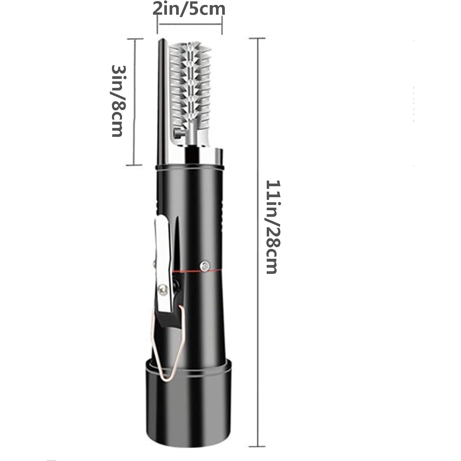 Dispozitiv Electric de Curatare Solzi Peste, Flippy, din Otel Inoxidabil, 28 x 5 cm, Negru
