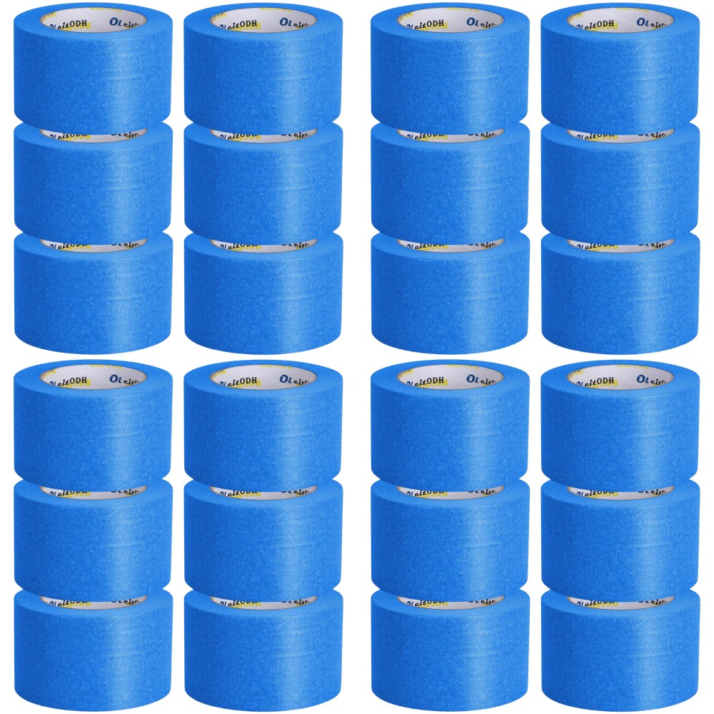 Adezivi si Benzi Adezive - Set 24 Role Banda Adeziva de Mascare, Rezistenta UV, 48mmx50m, Rezistenta, Aderenta, Albastra