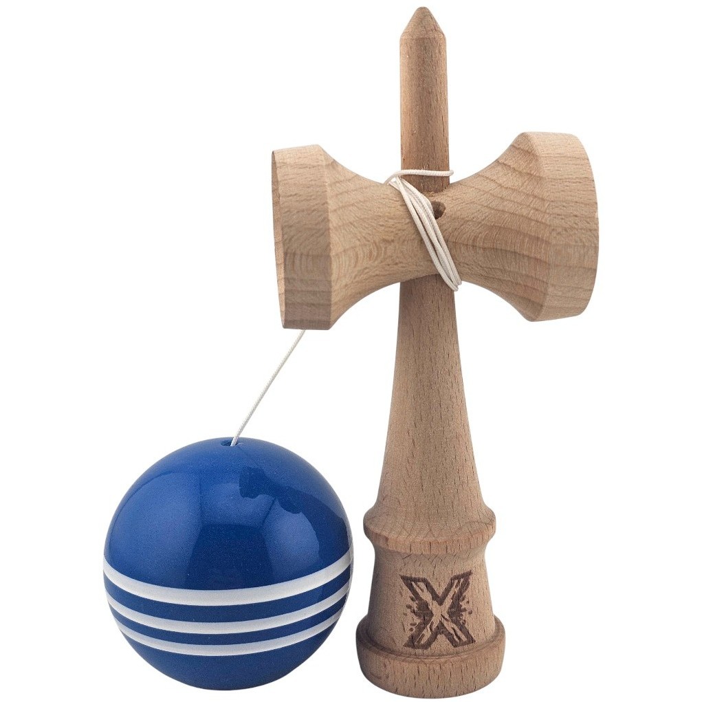 Kendama X Originala, Profesionala, Flippy, Original Super Sticky, din Lemn, 18 cm, Dark Blue/Alb Kendama X Originala, Profesionala, Flippy, Original Super Sticky, din Lemn, 18 cm, Dark Blue/Alb