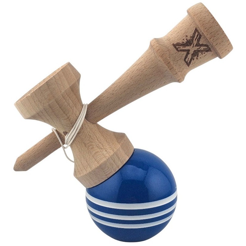 Kendama X Originala, Profesionala, Flippy, Original Super Sticky, din Lemn, 18 cm, Dark Blue/Alb Kendama X Originala, Profesionala, Flippy, Original Super Sticky, din Lemn, 18 cm, Dark Blue/Alb