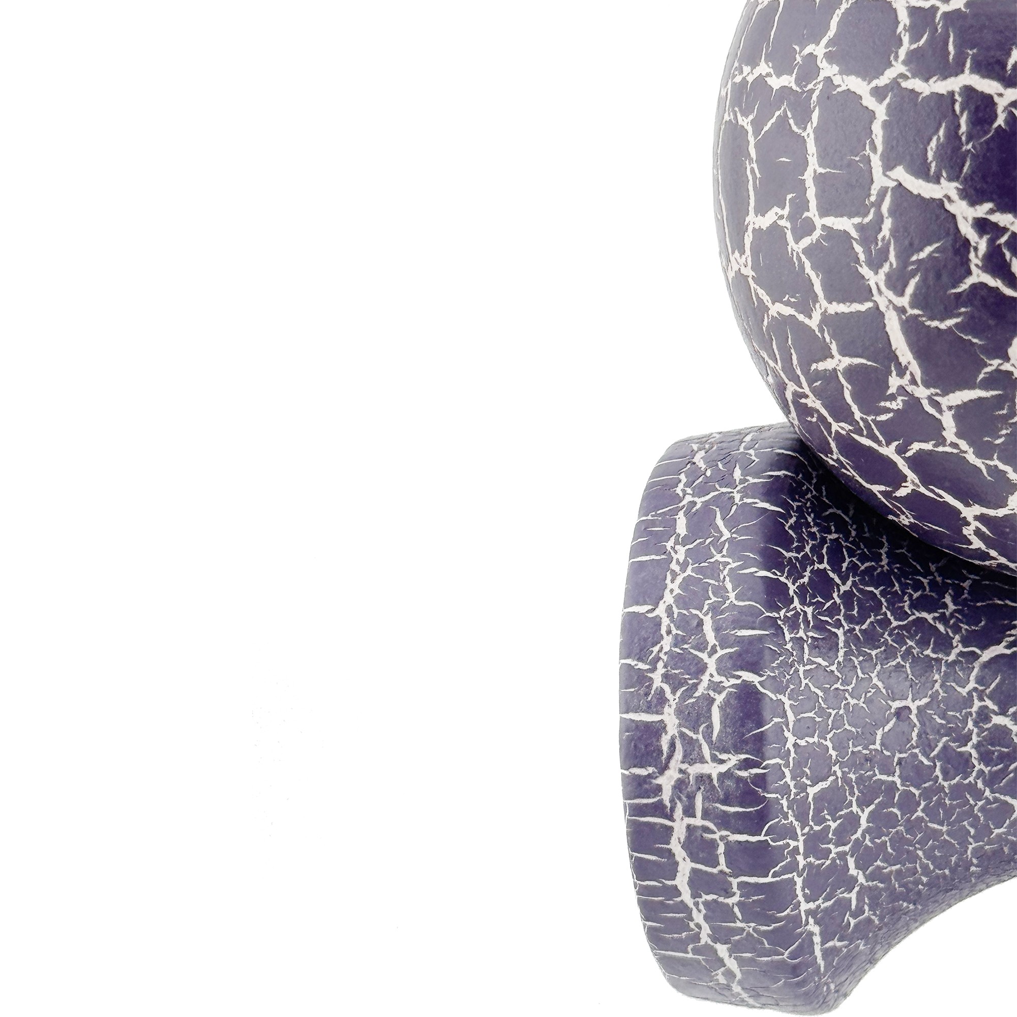 Kendama X Originala, Profesionala, Flippy, Kendama Cracked, din Lemn – 18 cm, Crack Mov/Alb