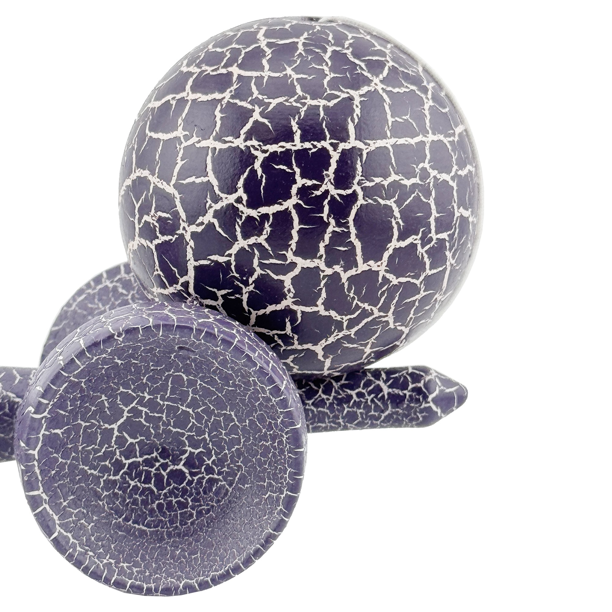 Kendama X Originala, Profesionala, Flippy, Kendama Cracked, din Lemn – 18 cm, Crack Mov/Alb