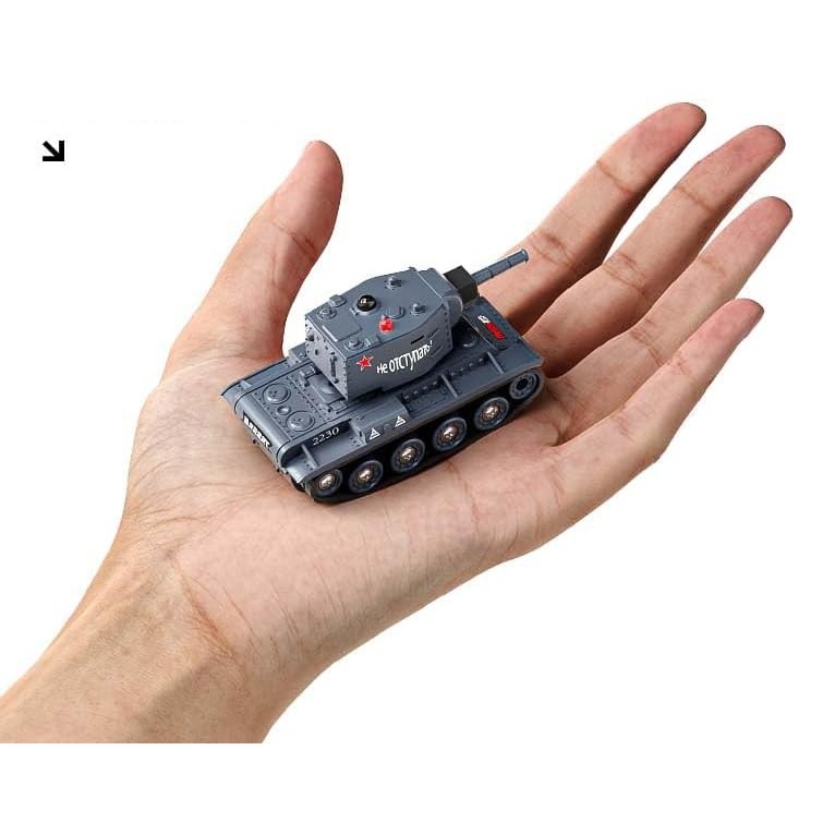 Mini Tanc cu Telecomanda, Flippy, Wireless, 4 x 8 x 4 cm, cu Infrarosu, Gri