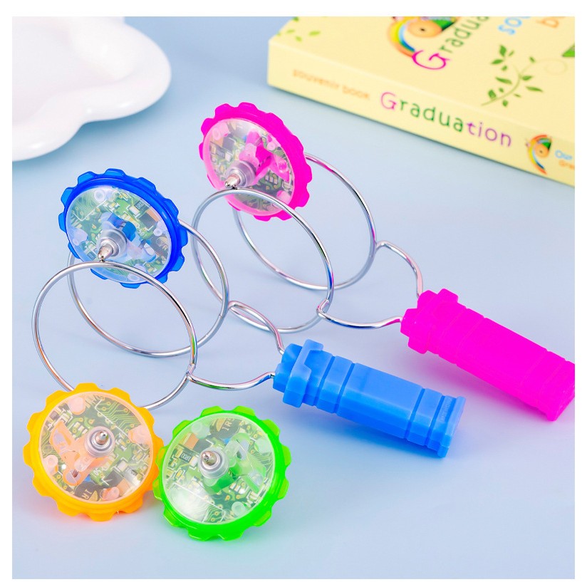 Jucarie Interactiva, Flippy, Titirez Magnetic, cu Led, 19.8 x 5 cm, Albastru