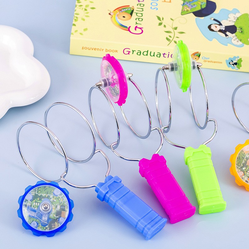 Jucarie Interactiva, Flippy, Titirez Magnetic, cu Led, 19.8 x 5 cm, Albastru