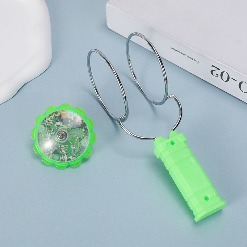 Jucarie Interactiva, Flippy, Titirez Magnetic, cu Led, 19.8 x 5 cm, Verde