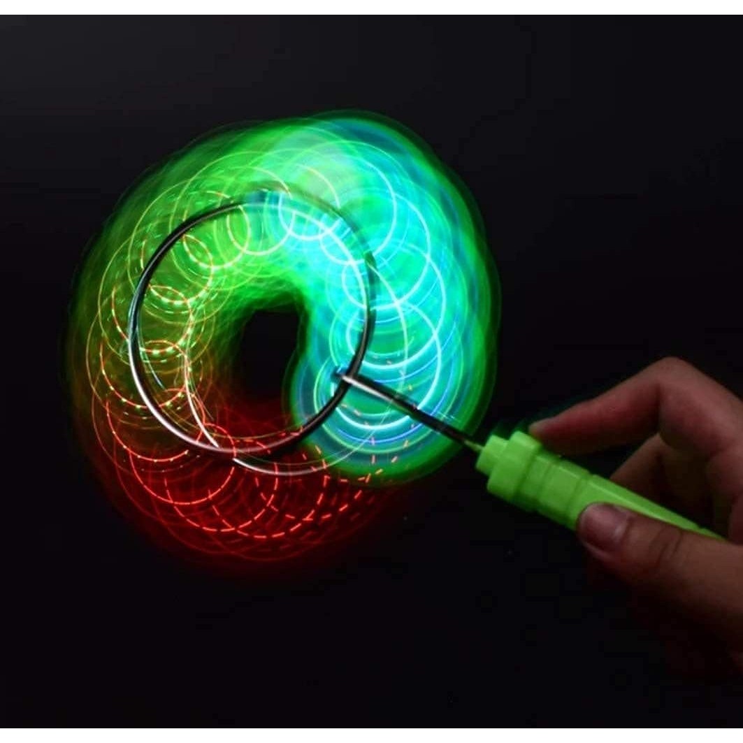 Jucarie Interactiva, Flippy, Titirez Magnetic, cu Led, 19.8 x 5 cm, Verde