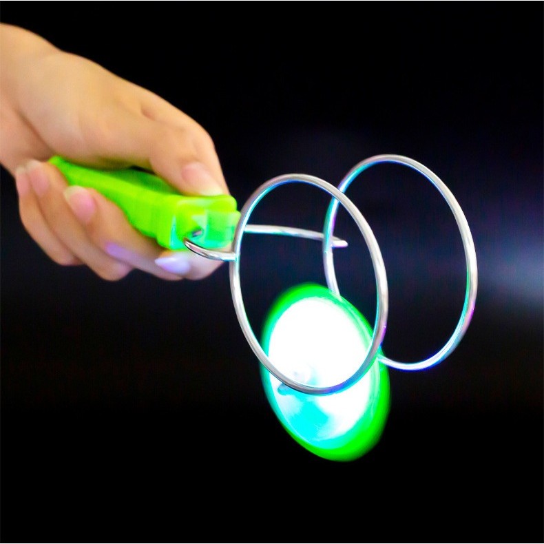 Jucarie Interactiva, Flippy, Titirez Magnetic, cu Led, 19.8 x 5 cm, Verde